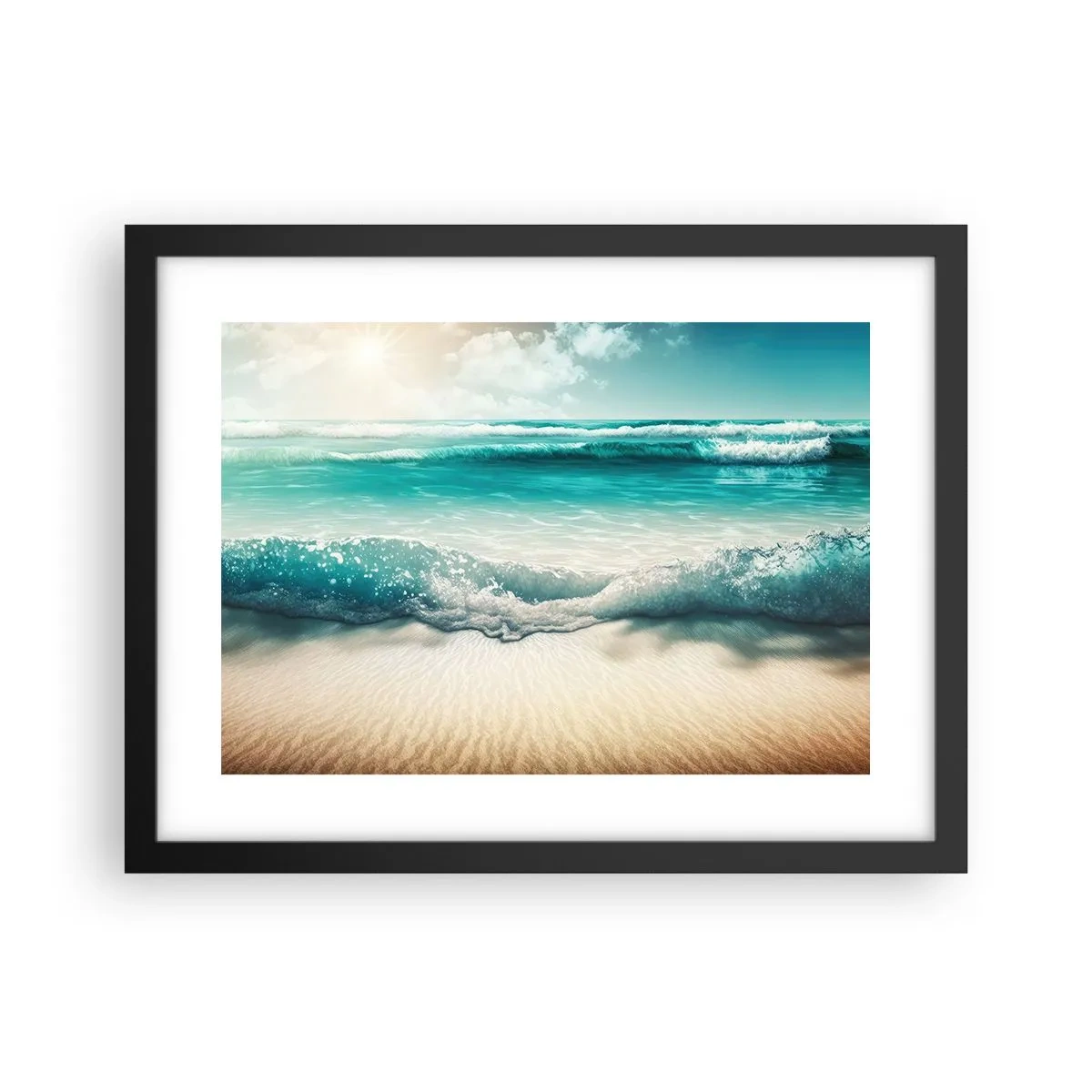 Poster in einem schwarzem Rahmen - Frieden des Ozeans - 40x30 cm