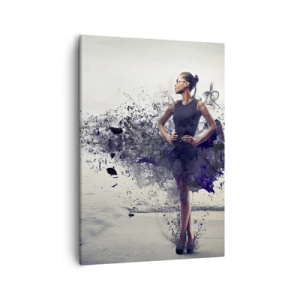 Bild auf Leinwand - Leinwandbild - Eine Frau in einer künstlerischen Komposition vor dem Hintergrund von Wasser - 50x70cm - Afrikanische Venus - Moderne Wanddekoration für Wohnzimmer und Schlafzimmer ARTTOR