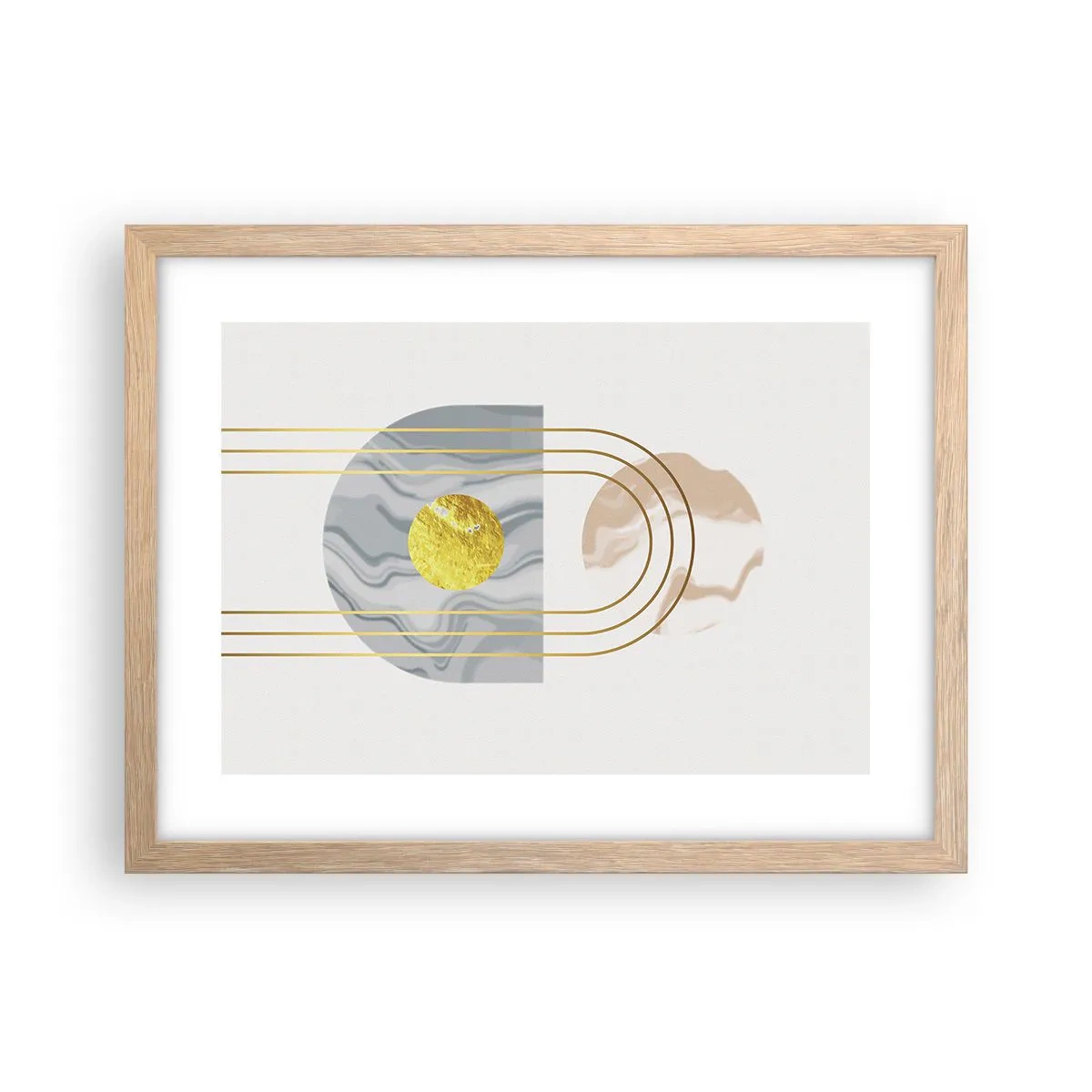 Poster in einem Rahmen aus heller Eiche - Helligkeit und Brillanz - 40x30 cm