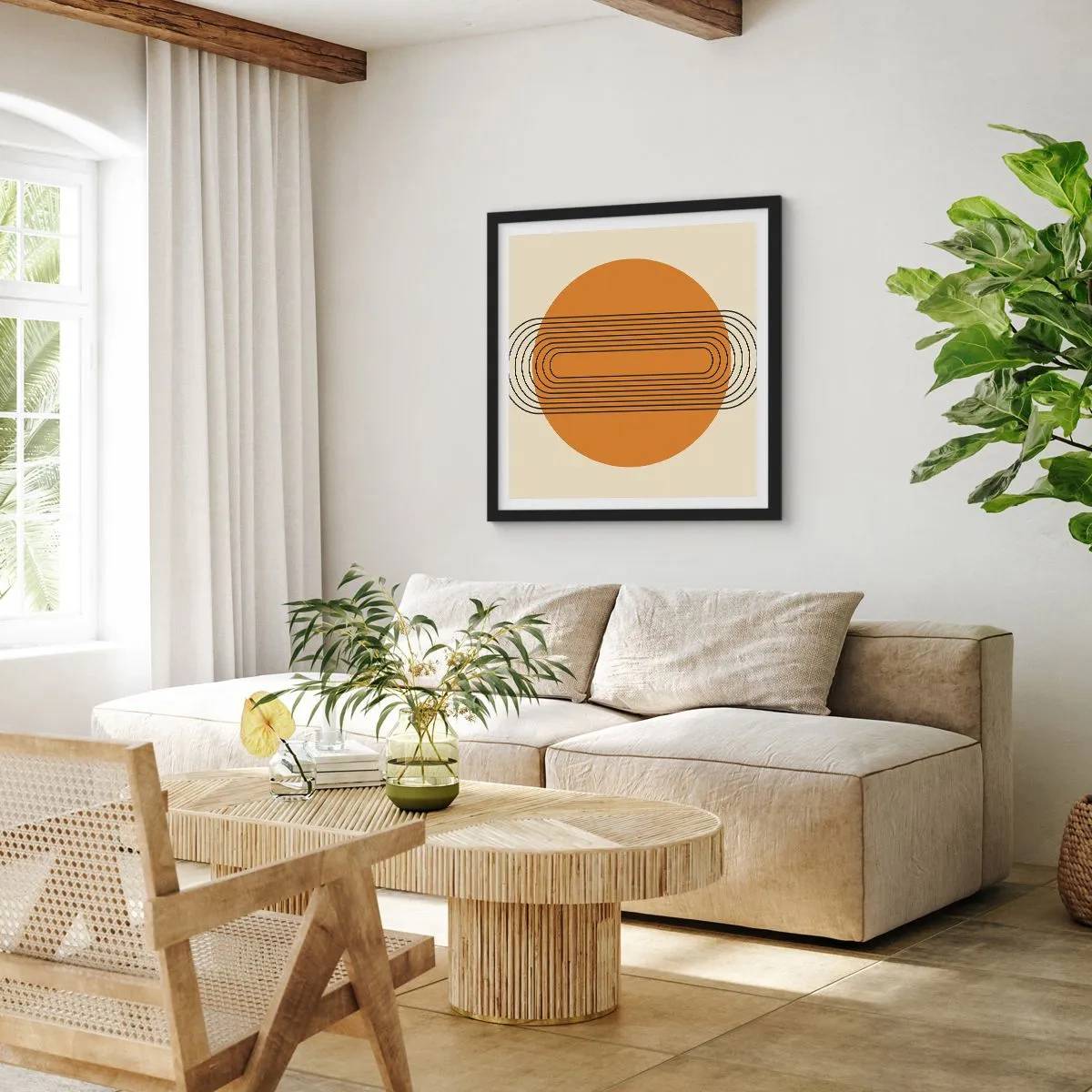 Poster in einem schwarzem Rahmen - Perfekter Plan - 40x40 cm