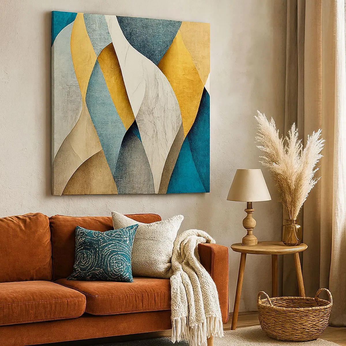 Bild auf Leinwand - Leinwandbild - Rhythmus und Welle - 30x30 cm