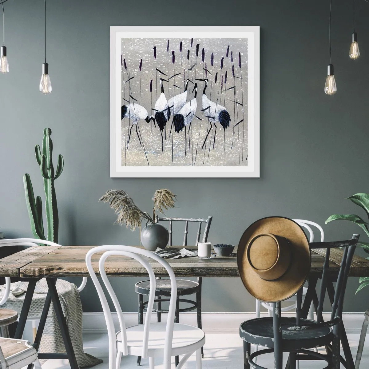 Poster in einem weißen Rahmen - Unter ihren eigenen - 40x40 cm