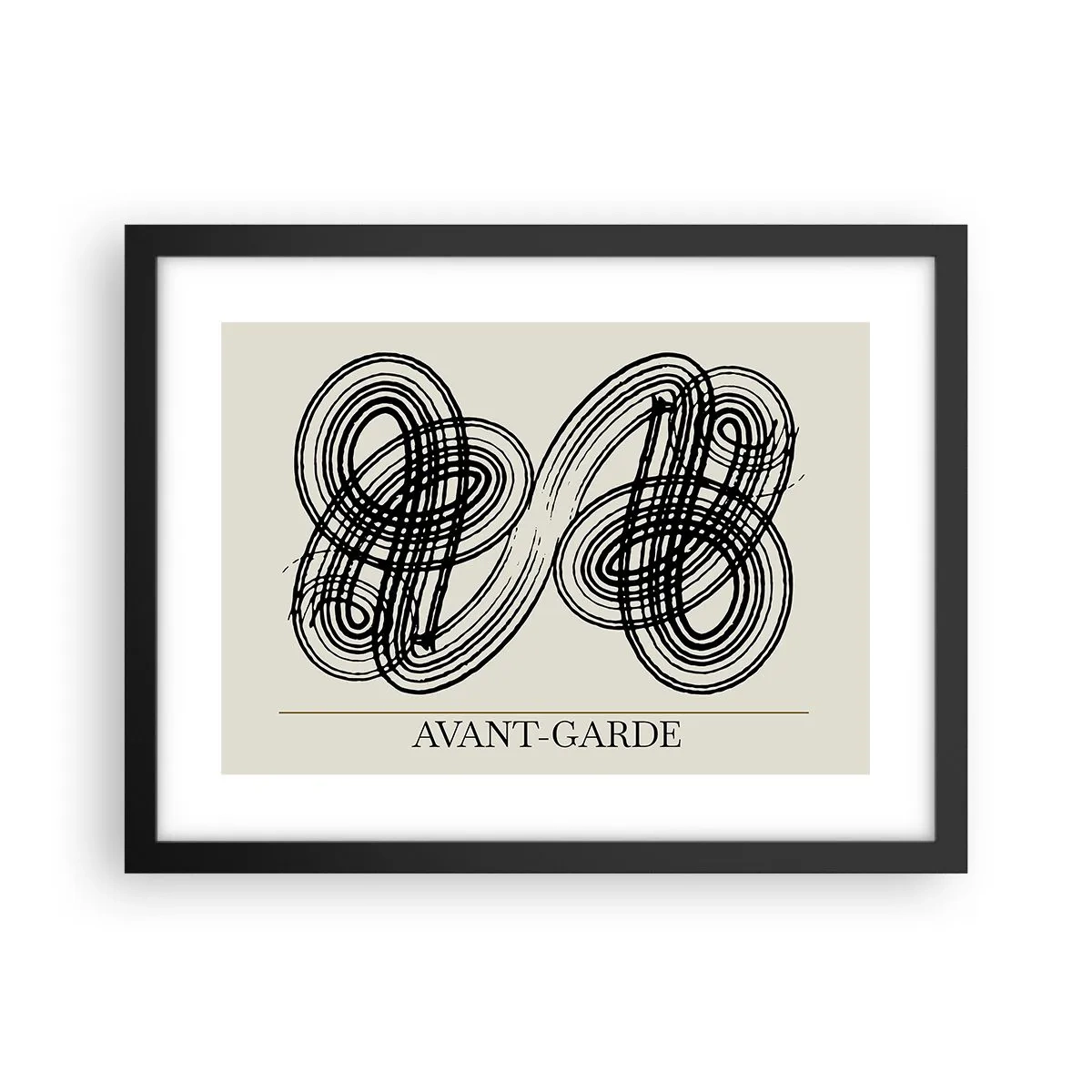 Poster in einem schwarzem Rahmen - Es kam spontan heraus - 40x30 cm