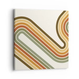 Bild auf Leinwand - Leinwandbild - Zickzack zum Ziel - 40x40 cm