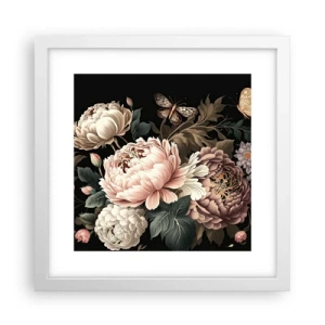 Poster in einem weißen Rahmen - Im Barockstil - 30x30 cm