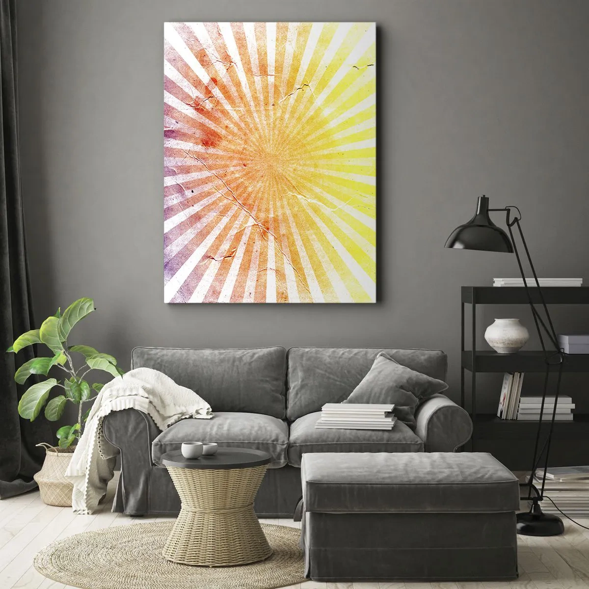Bild auf Leinwand - Leinwandbild - Sonnenaufgänge und Sonnenuntergänge - 65x120 cm