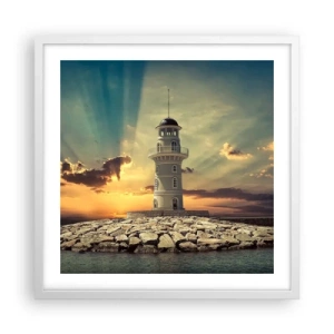 Poster in einem weißen Rahmen - Licht - Gut - Schönheit - 50x50 cm