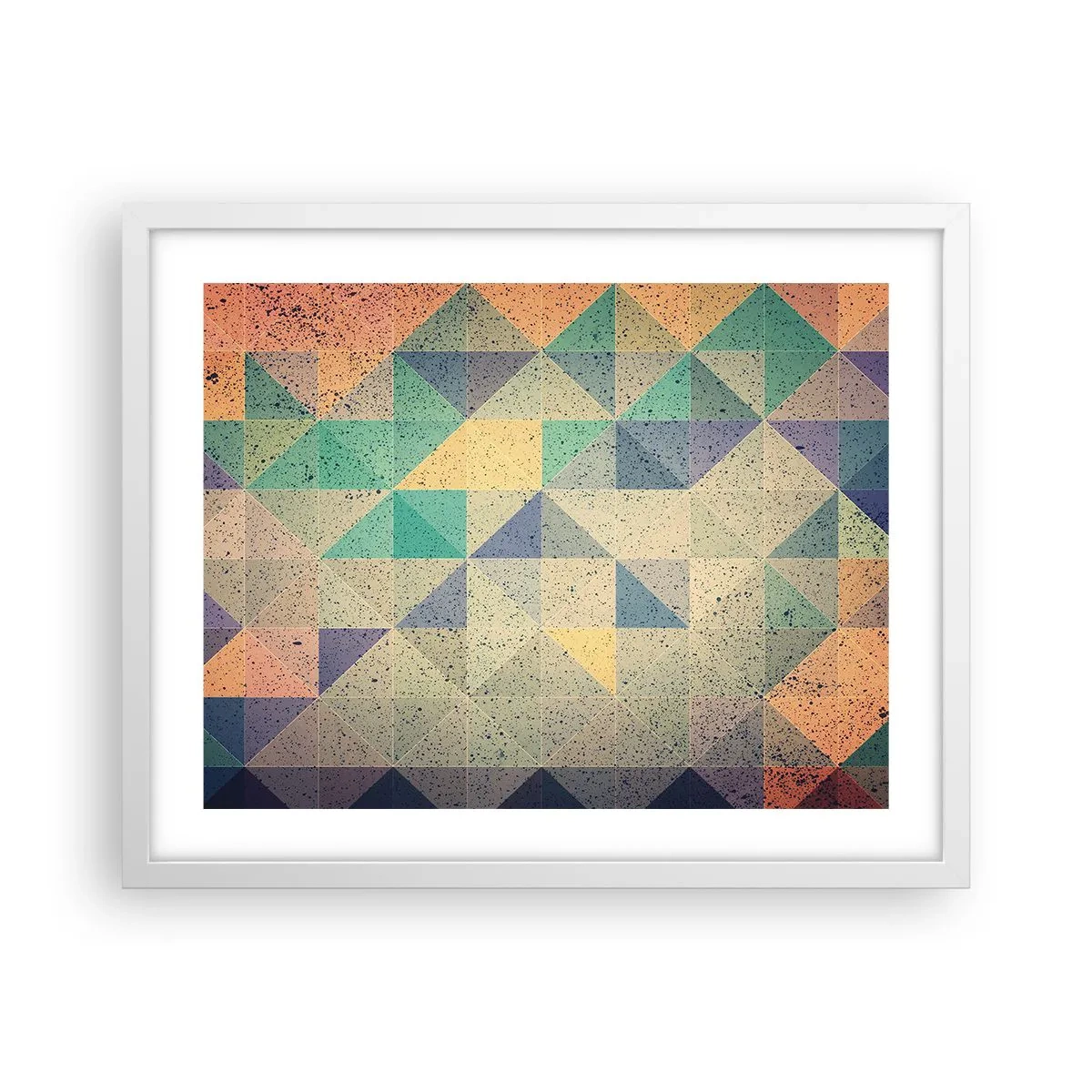 Poster in einem weißen Rahmen - Republik der Dreiecke - 50x40 cm