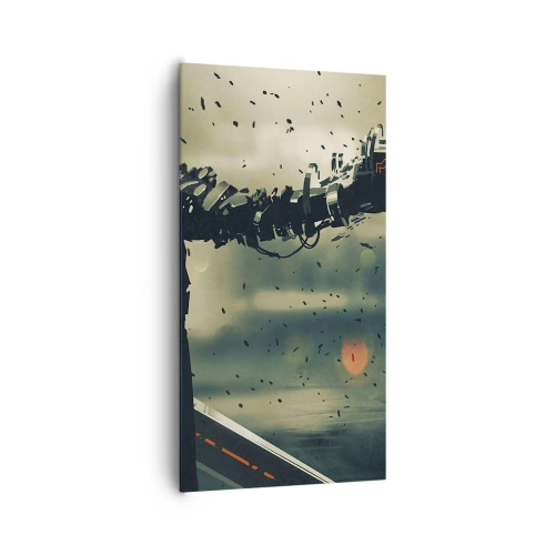 Bild auf Leinwand - Leinwandbild - Tödliche Waffe - Dein ganz eigener Terminator - 65x120 cm