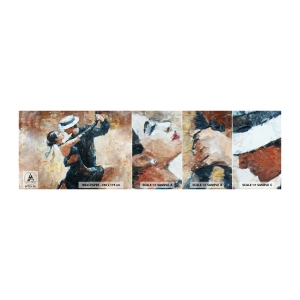 Fototapeten Muster Selbstklebend Deluxe Sticker - A la Rudolf Valentino - Abstraktion, Tanzen, Tango - 100x30 cm