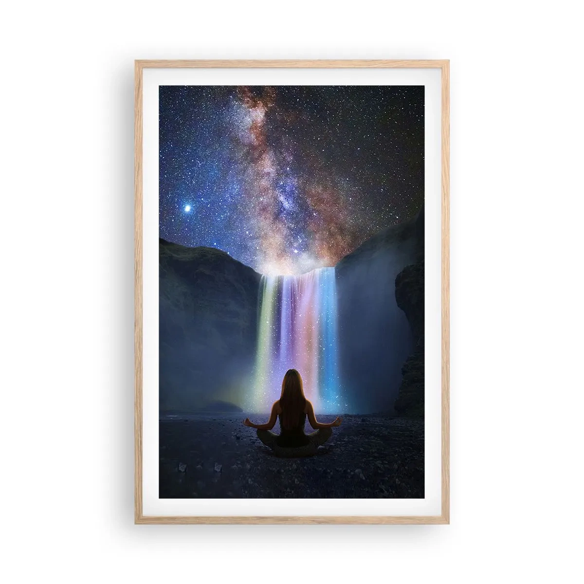 Poster in einem Rahmen aus heller Eiche - Absolute Harmonie - 61x91 cm