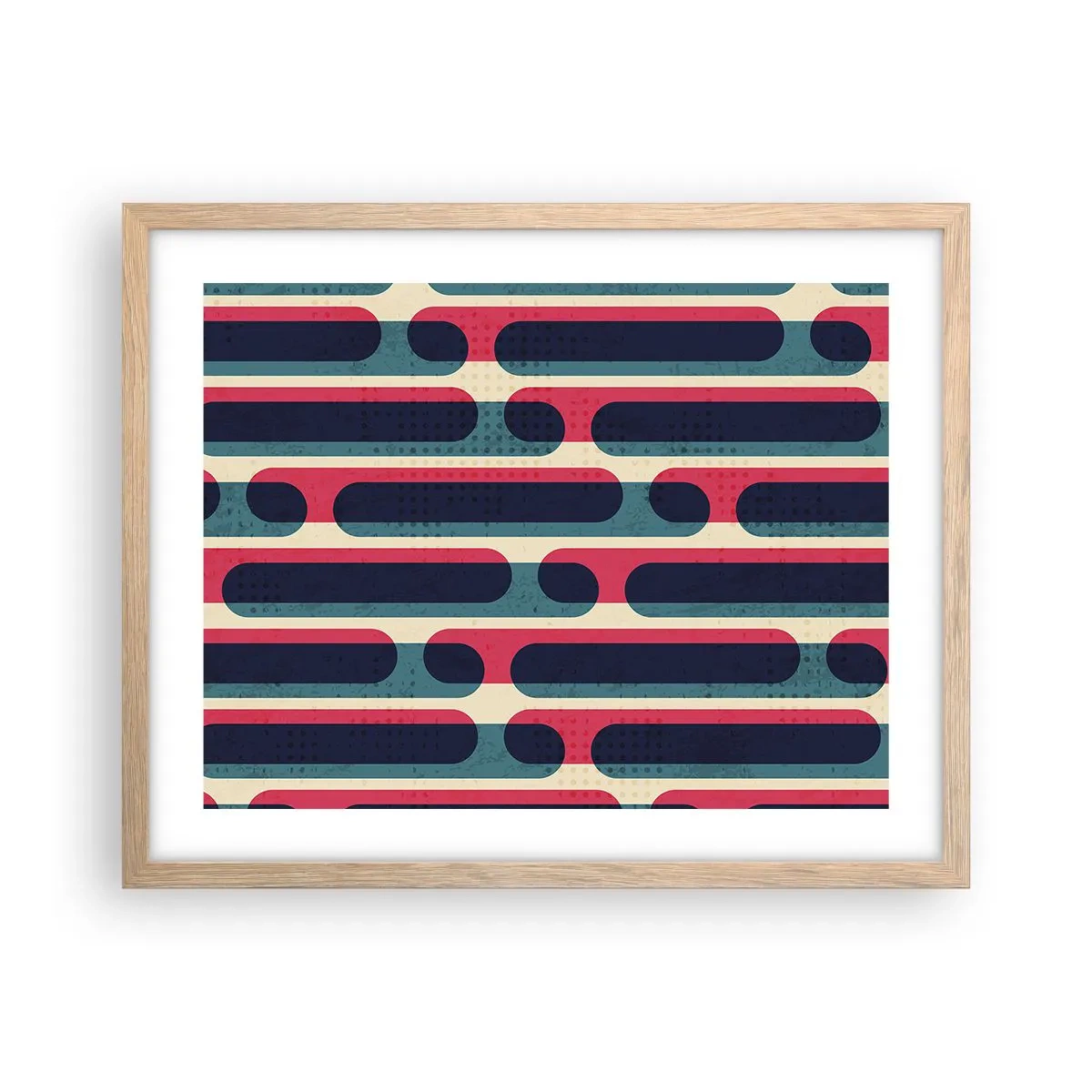 Poster in einem Rahmen aus heller Eiche - In die Tiefe und vorwärts - 50x40 cm