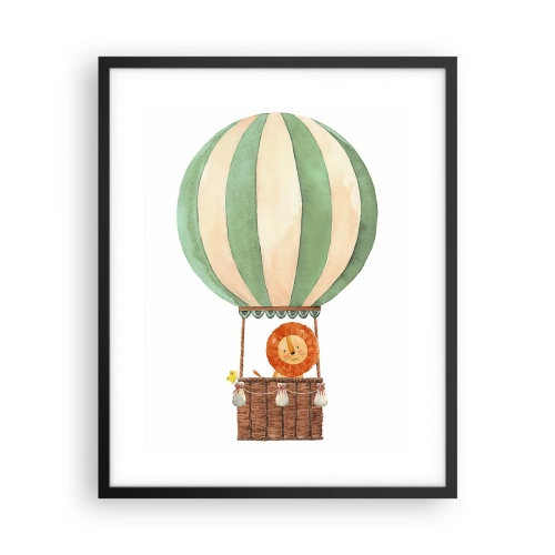 Poster in einem schwarzem Rahmen - Leons Reisen - 40x50 cm