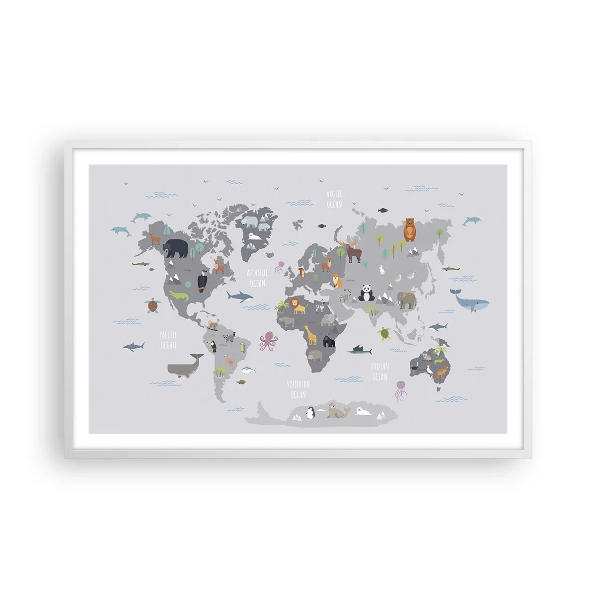 Poster in einem weißen Rahmen - Sag mir wo du herkommst ... - 91x61 cm