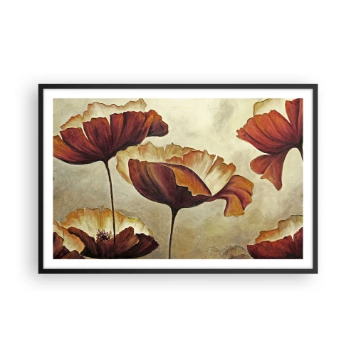 Poster in einem schwarzem Rahmen - Weideland - 91x61 cm