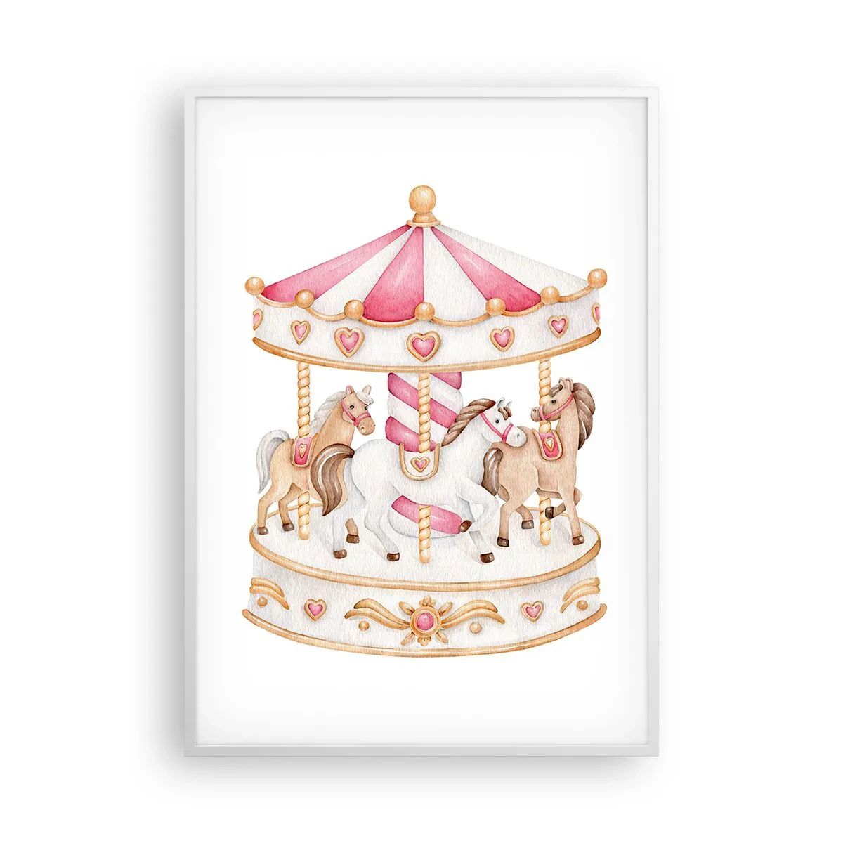 Poster in einem weißen Rahmen - Süße Welt der Kindheit - 70x100 cm