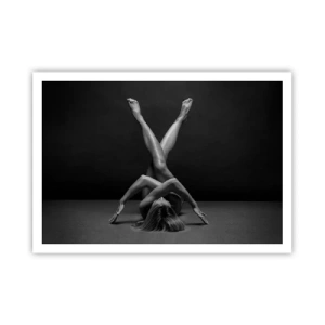 Poster - Eine künstlerische Interpretation einer Frau in Schwarzweiß - 100x70cm - Die Geometrie der Nacktheit - Moderne Wanddekoration für Wohnzimmer und Schlafzimmer ARTTOR