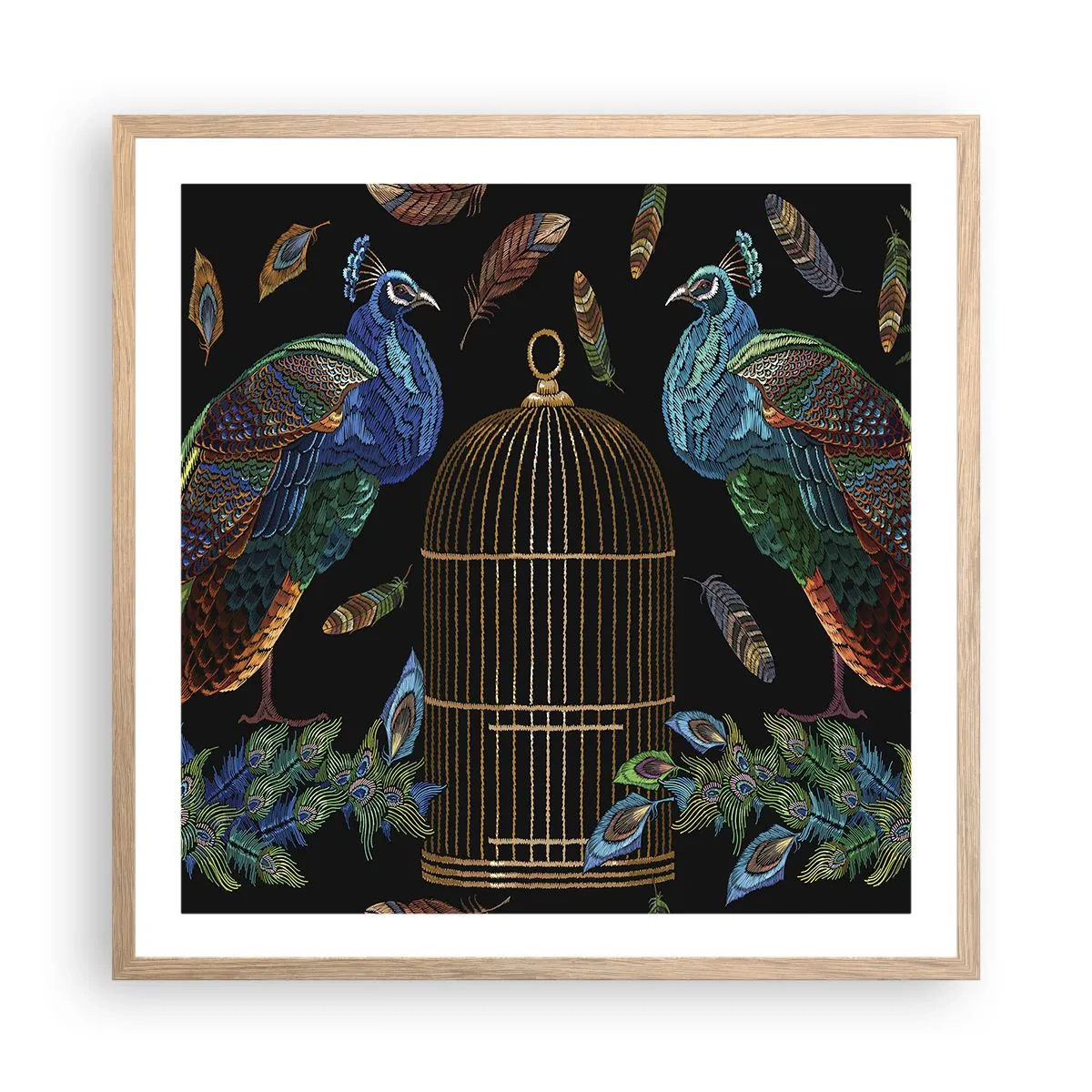 Poster in einem Rahmen aus heller Eiche - In königlichen Gewändern - 60x60 cm