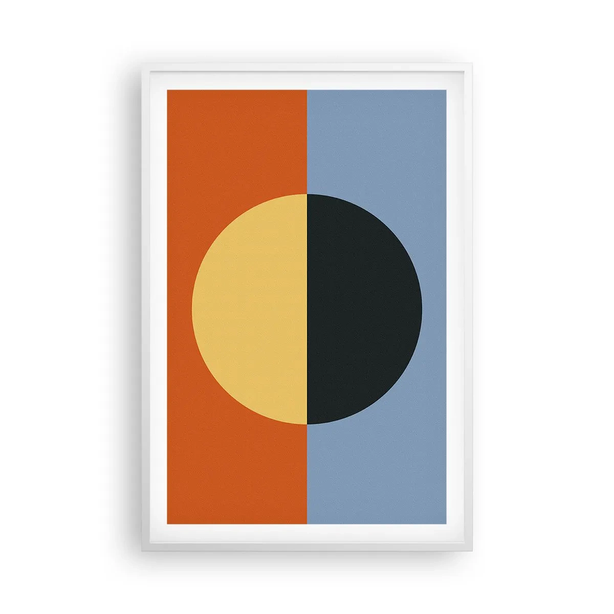 Poster in einem weißen Rahmen - Eine Komposition aus Wärme und Kühle - 61x91 cm