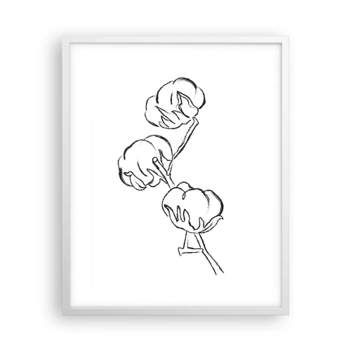 Poster in einem weißen Rahmen - Baumwolldaunen - 40x50 cm