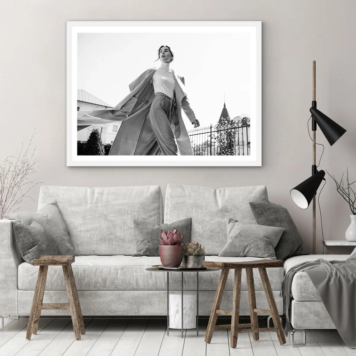 Poster in einem weißen Rahmen - Gehst du mit mir? - 40x30 cm