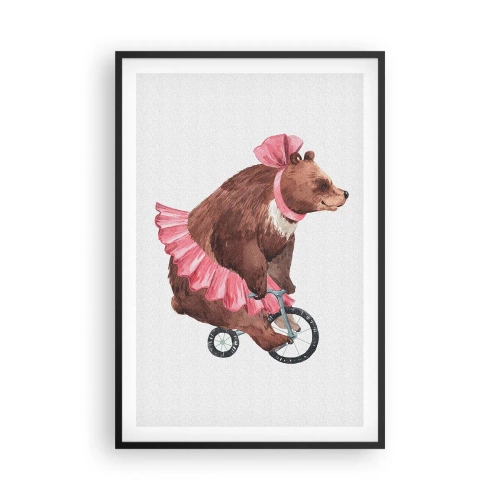 Poster in einem schwarzem Rahmen - Was für ein Affentheater! - 61x91 cm