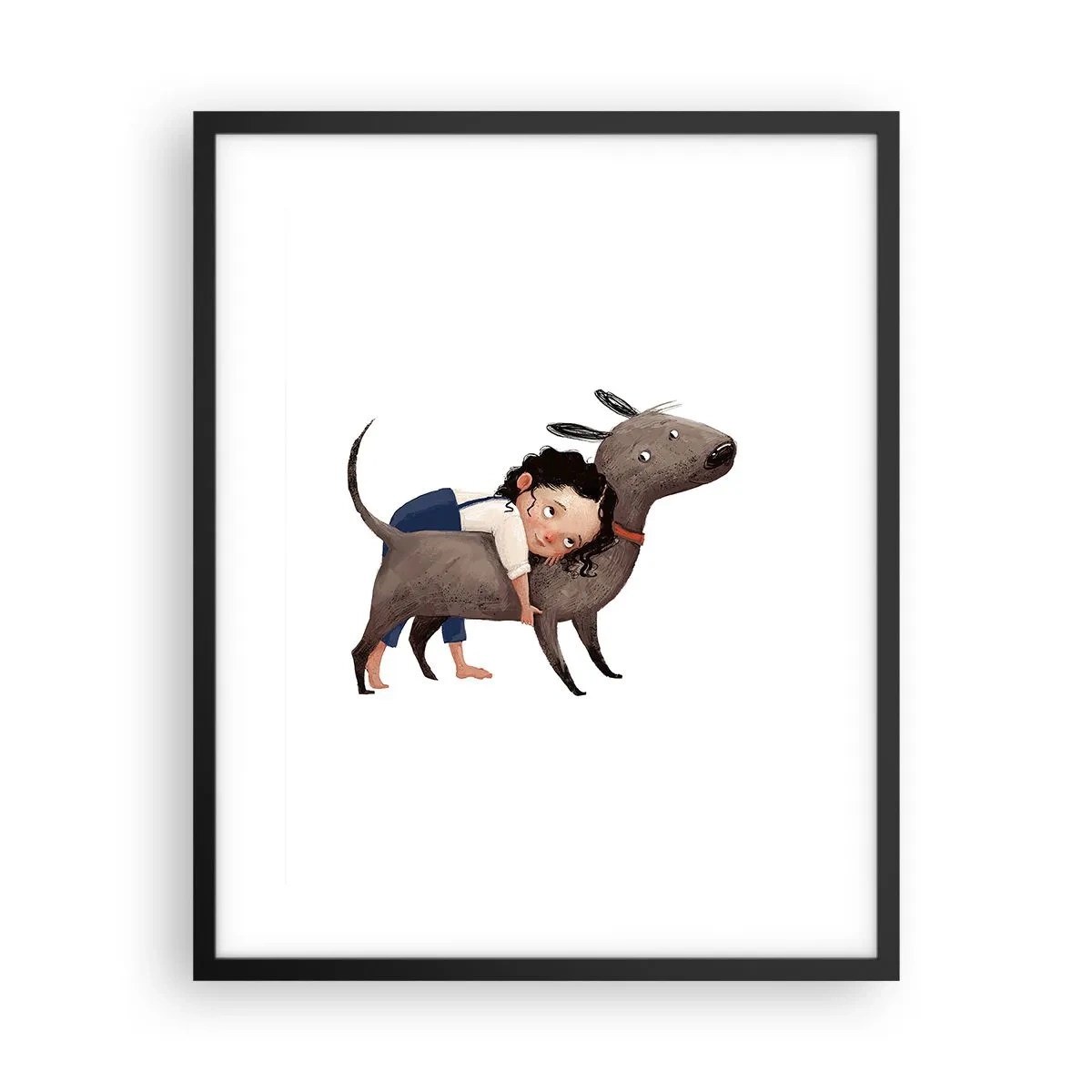 Poster in einem schwarzem Rahmen - Beste Freunde - 40x50 cm