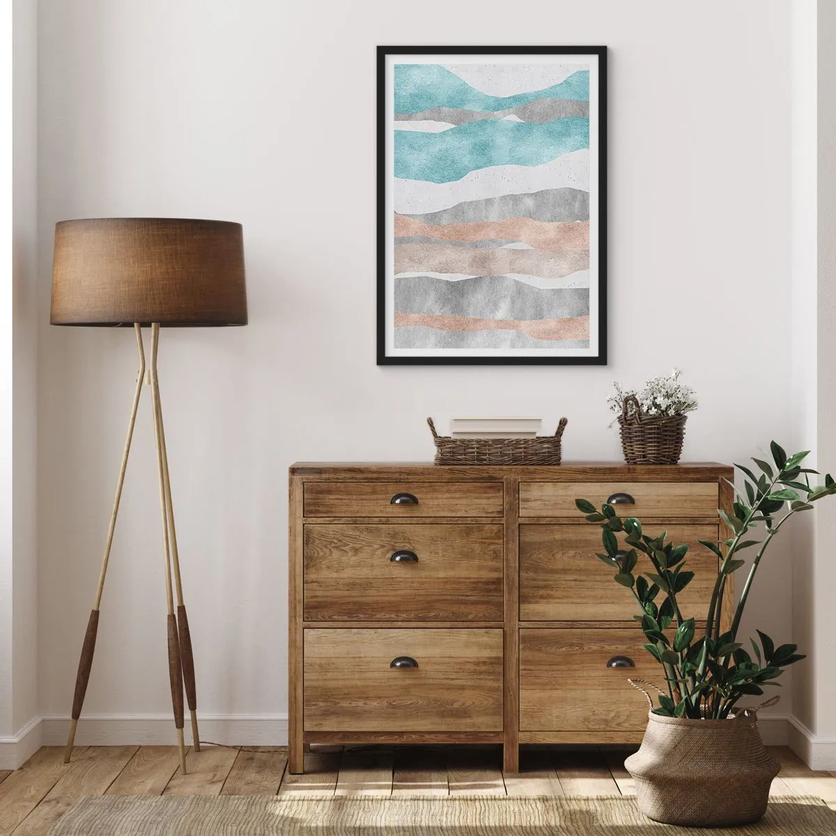 Poster in einem schwarzem Rahmen - Studie über Nähe - 70x100 cm