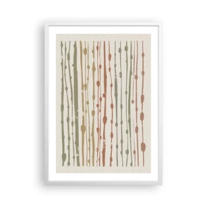 Poster in einem weißen Rahmen - Musikalische Notation von Farben - 50x70 cm