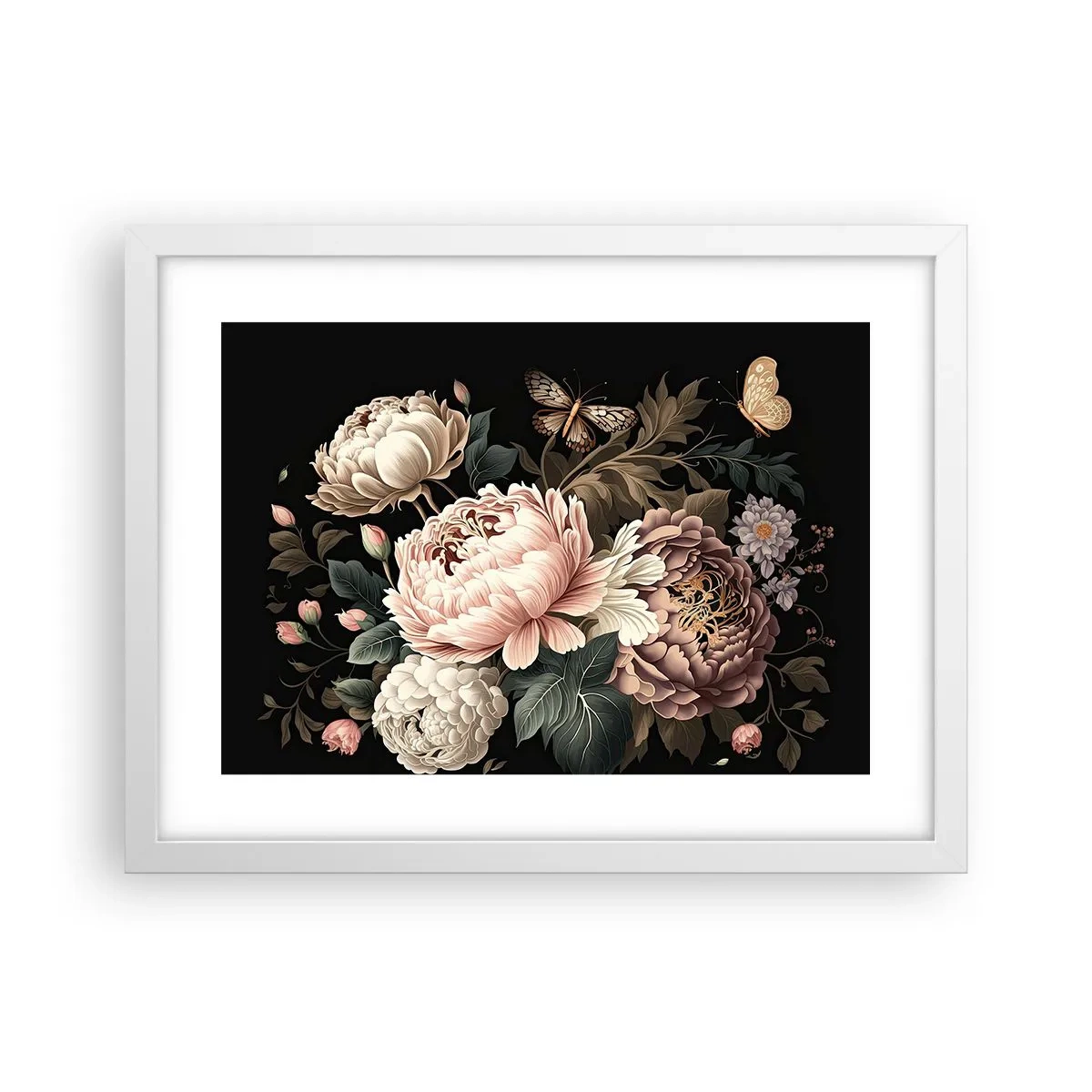 Poster in einem weißen Rahmen - Im Barockstil - 40x30 cm