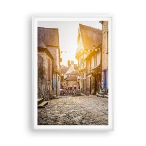 Poster in einem weißen Rahmen - Der weiße Geist der Stadt - 70x100 cm