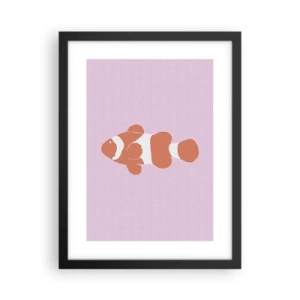 Poster in einem schwarzem Rahmen - In Koralle an Gesicht und Schwanz - 30x40 cm