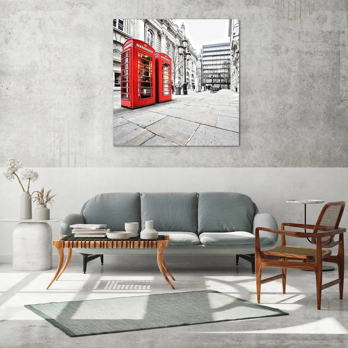 Glasbild - Bild auf glas - Willkommen in London - 70x70 cm