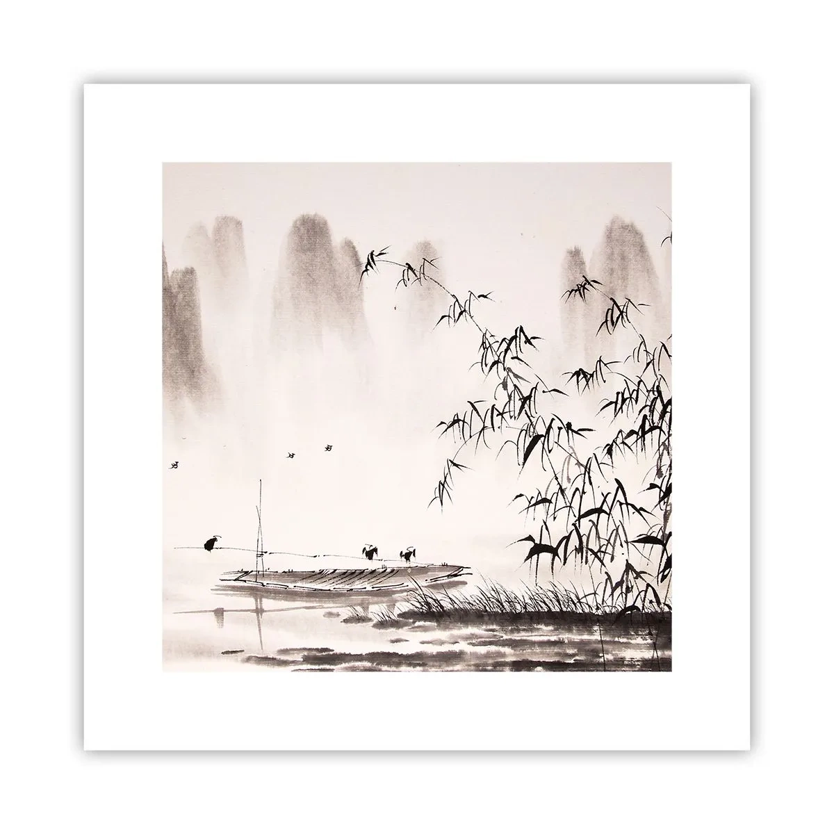 Poster - Die Stille der Reisfelder - 30x30 cm