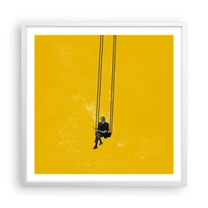 Poster in einem weißen Rahmen - Tag wie jeder andere - 60x60 cm