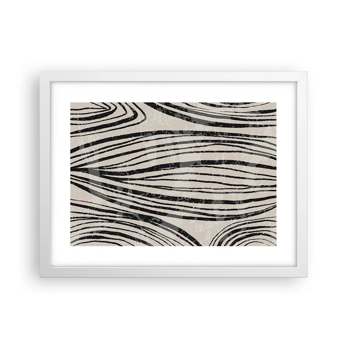 Poster in einem weißen Rahmen - Linienpool - 40x30 cm