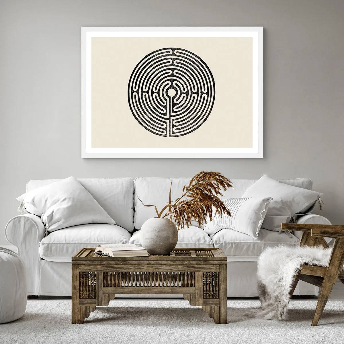 Poster in einem weißen Rahmen - Geheimnisvolle Ordnung - 40x40 cm