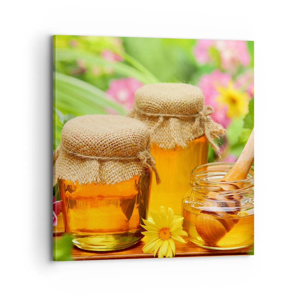Bild auf Leinwand - Leinwandbild - Süß und blumig - 70x70 cm