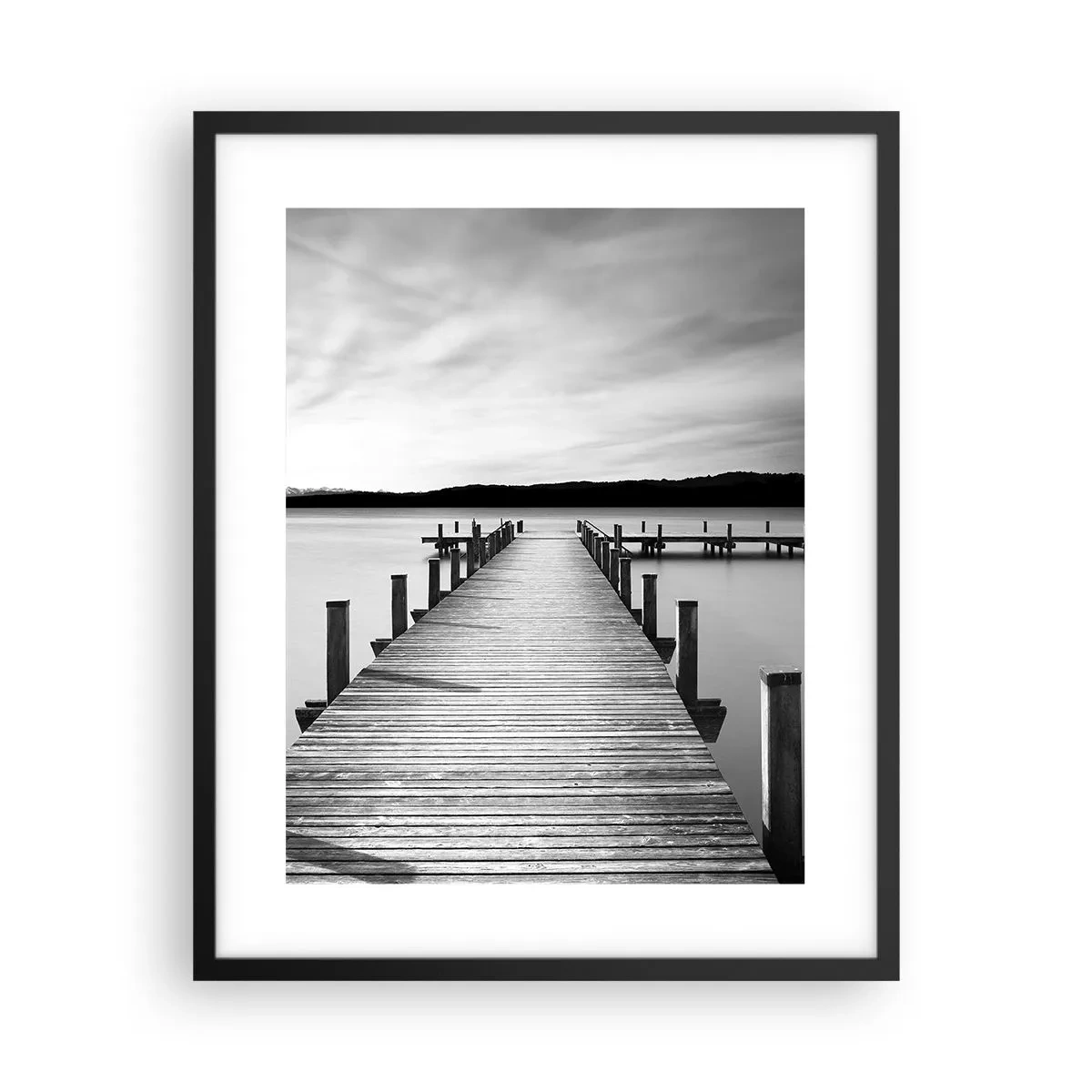 Poster in einem schwarzem Rahmen - An der Wasserstelle - Ruhe - 40x50 cm