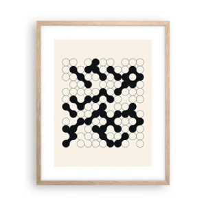 Poster in einem Rahmen aus heller Eiche - Chinesisches Spiel – Variation - 40x50 cm