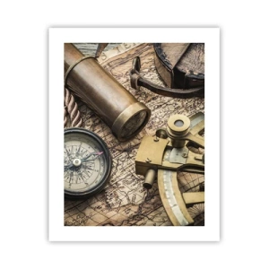 Poster - Setze Sie einen Kurs - 40x50 cm