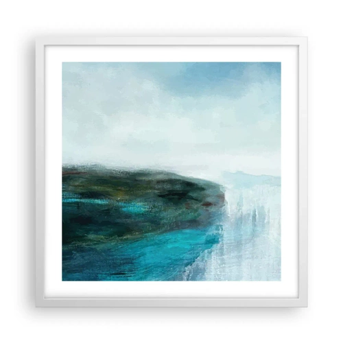 Poster in einem weißen Rahmen - Nautische Abstraktion - 50x50 cm