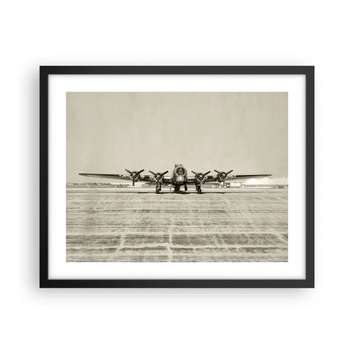 Poster in einem schwarzem Rahmen - Wie immer bereit - 50x40 cm