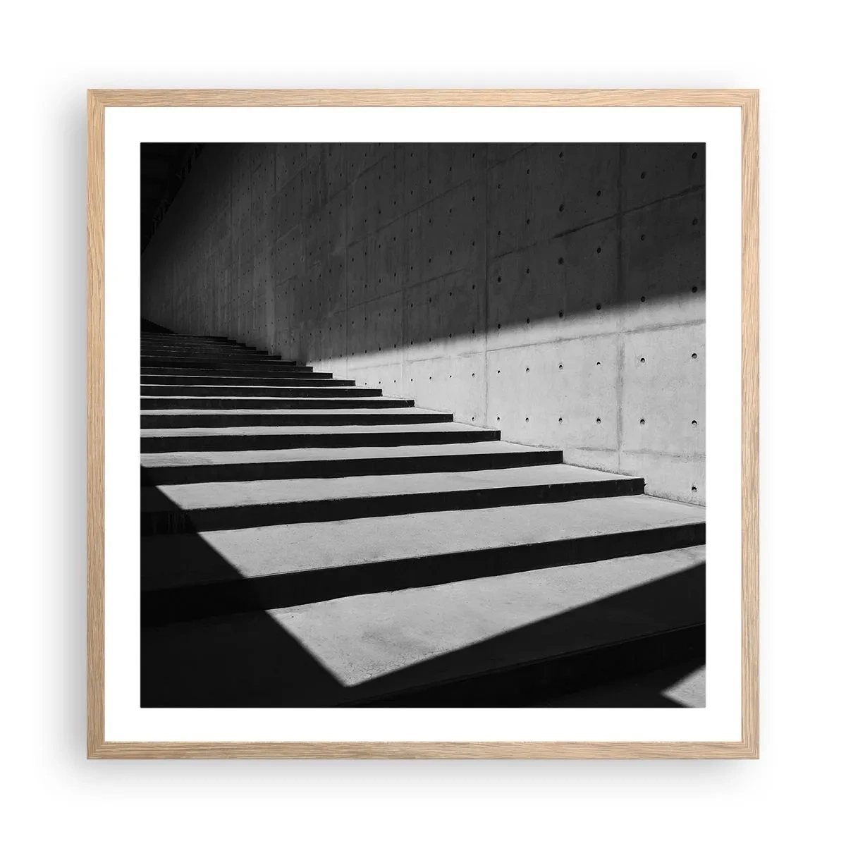 Poster in einem Rahmen aus heller Eiche - Rohe Schönheit des Modernismus - 60x60 cm