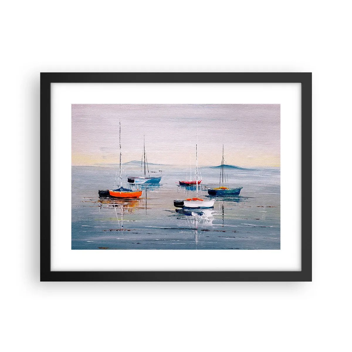 Poster in einem schwarzem Rahmen - Wohlverdiente Ruhe - 40x30 cm