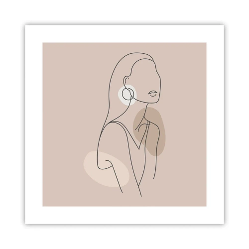 Poster - Mädchenhafte Ikone - 40x40 cm