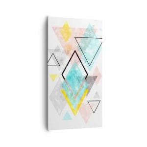 Bild auf Leinwand - Leinwandbild - Geometrisches Spiel - 65x120 cm