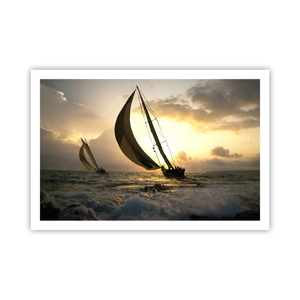 Poster - Mit dem Wind und gegen den Wind - 91x61 cm