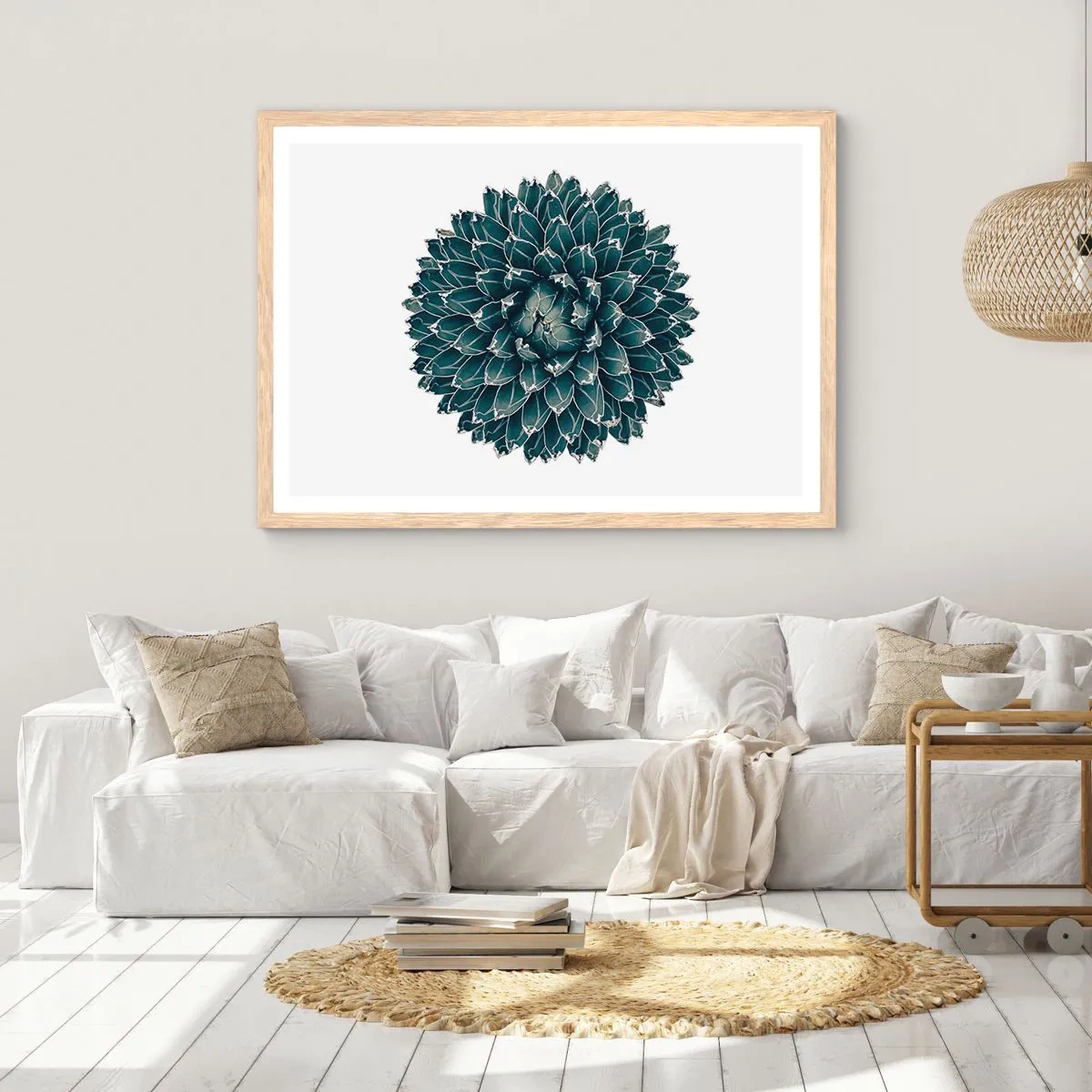 Poster in einem Rahmen aus heller Eiche - Stern der Wüste - 70x50 cm