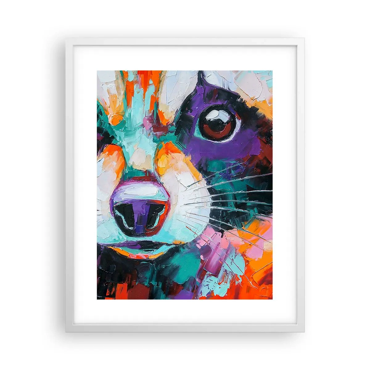 Poster in einem weißen Rahmen - Nur gute Emotionen - 40x50 cm